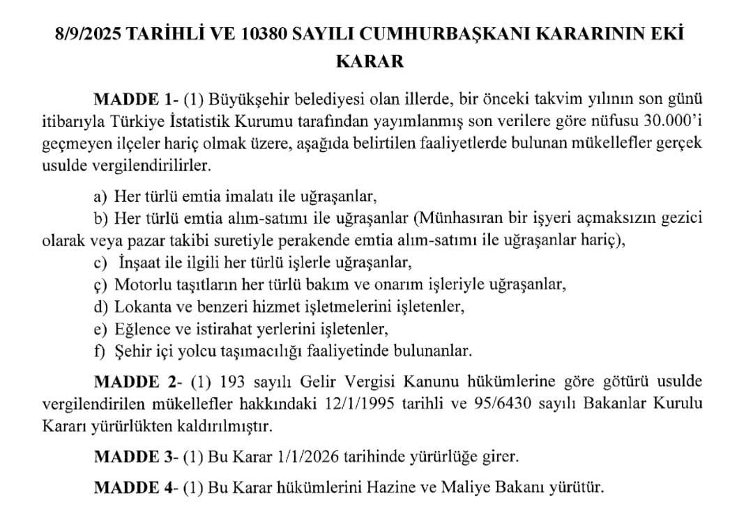 Büyükşehirlerde Esnaf İçin Defter Tutma Temel Değişikliği ve Vergi Etkileri