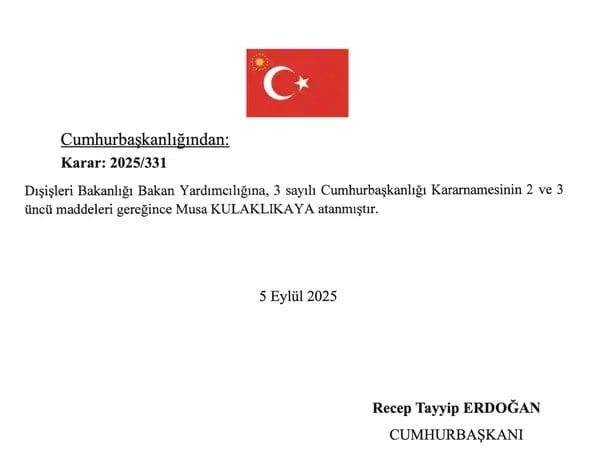 İslam İşbirliği Teşkilatı’ndan Dışişleri Bakan Yardımcılığına Musa Kulaklıkaya ataması