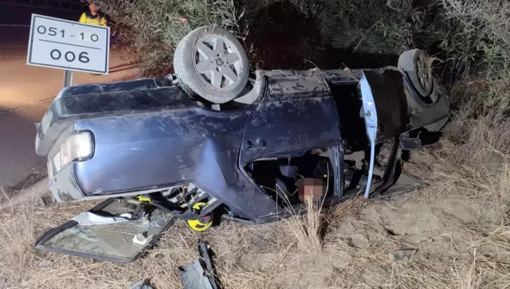 Sarıveli’de Trafik Kazası: Otomobil Devrildi, 1 Ölü, 3 Yaralı